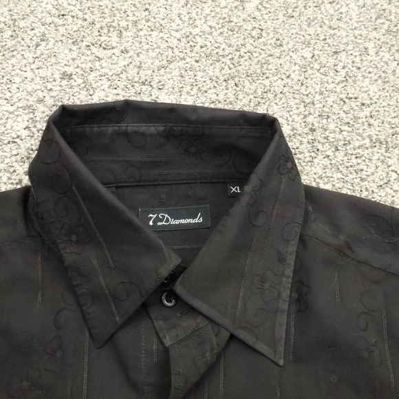 7 Diamonds Shirt Men's XL Floral Button Down Long Sleeve‎ Designer embroidered - Picture 5 of 10